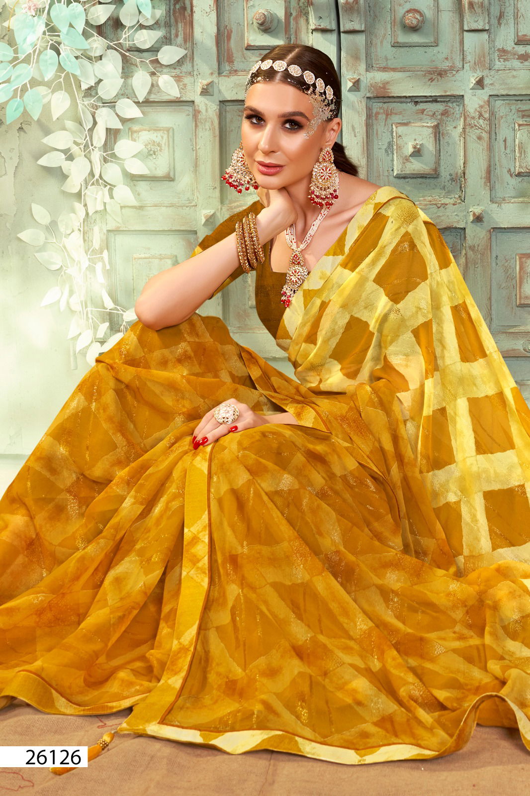 Priyanshi By Vallabhi Readymade Blouse Georgette Sarees Wholesale Online